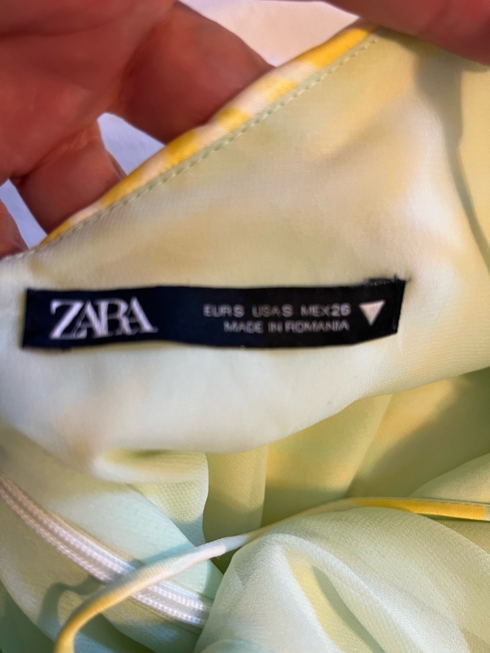 Coastal Cowgirl Tie Dye Halter Mini Dress Yellow Green Zara Small - Picture 7 of 10